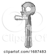 Sketch Football Player Man Pointing Left