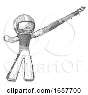 Poster, Art Print Of Sketch Football Player Man Pen Is Mightier Than The Sword Calligraphy Pose