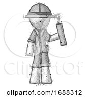 Sketch Explorer Ranger Man Holding Dynamite With Fuse Lit