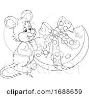 Mouse With A Gift Of Cheese by Alex Bannykh