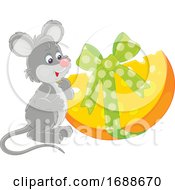 Poster, Art Print Of Mouse With A Gift Of Cheese