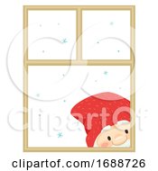 Poster, Art Print Of Iceland Yule Lad Window Peeper Illustration