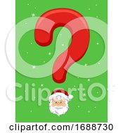 Poster, Art Print Of Question Mark Christmas Secret Santa Illustration