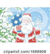 Poster, Art Print Of Santa In The Snow