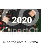 Poster, Art Print Of 2020 Happy New Year Background