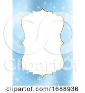 Poster, Art Print Of Snowflake Christmas Menu Border Or Frame