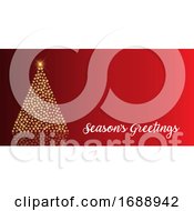 Poster, Art Print Of Christmas Background With Tree Of Baubles
