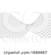 Poster, Art Print Of Flowing Grid In Black And White