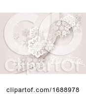 Poster, Art Print Of Snowflake And Merry Christmas Greeting