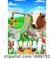 Poster, Art Print Of Farm Animals