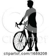 Poster, Art Print Of Bike Cyclist Riding Bicycle Silhouette