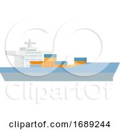 Poster, Art Print Of Logistics Cargo Container Ship Concept