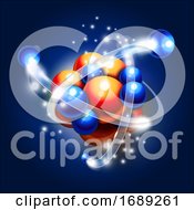 Poster, Art Print Of Molecule Atoms And Particles Illustration
