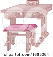 Poster, Art Print Of Pink Princess Desk