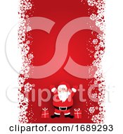 Poster, Art Print Of Christmas Poster Design With Santa Claus