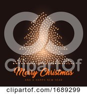 Poster, Art Print Of Glowing Christmas Tree Background