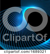 Poster, Art Print Of Abstract Glowing Lines Design
