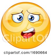 Yellow Smiley Emoji WIth A Drained Expression