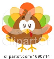 Poster, Art Print Of Cartoon Colorful Turkey Bird
