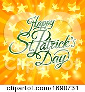 Poster, Art Print Of Happy St Patricks Day Greeting With Stars