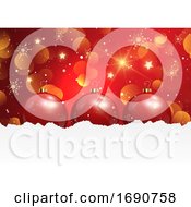 Poster, Art Print Of Christmas Background With Baubles In Snow