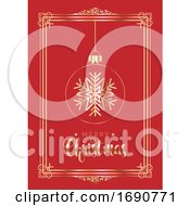 Poster, Art Print Of Elegant Red And Gold Christmas Background