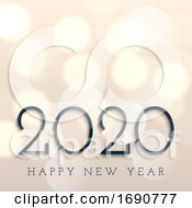 Poster, Art Print Of Happy New Year Background With Bokeh Lights