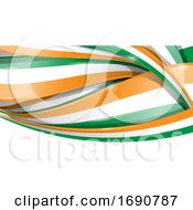 Poster, Art Print Of Ireland Ribbon Flag Background