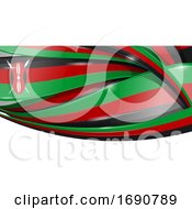 Poster, Art Print Of Kenya Ribbon Flag Background