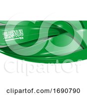 Poster, Art Print Of Saudi Arabia Ribbon Flag Background