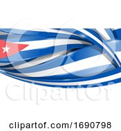 Poster, Art Print Of Cuban Ribbon Flag Background