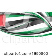Poster, Art Print Of United Emirates Ribbon Flag Background