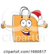 Poster, Art Print Of Cartoon Christmas Shopping Bag Mascot