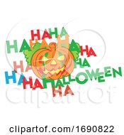 Poster, Art Print Of Laughing Halloween Jackolantern Pumpkin