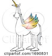 Poster, Art Print Of Cartoon Winged Unicorn