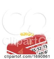 Christmas Bingo Cards And Text On Blank White Background