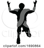 Silhouette American Football Player