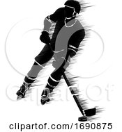 Poster, Art Print Of Ice Hockey Player Silhouette Concept