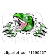Dinosaur T Rex Or Raptor Cartoon Mascot