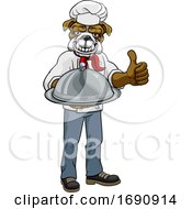 Poster, Art Print Of Bulldog Chef Mascot Cartoon Character