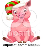 Poster, Art Print Of Christmas Pig