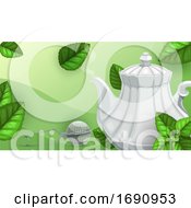Green Tea Background by Vector Tradition SM