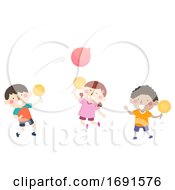 Kids Indoor Activity Play Balloon Tennis