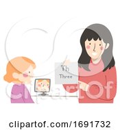 Kid Girl Speech Therapy Illustration