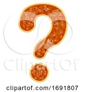 Poster, Art Print Of Question Mark Pizza Illustration