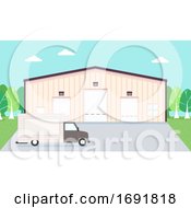 Warehouse Truck Illustration