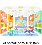 Indoor Food Court Illustration