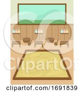 Onsen Bathhouse Indoors Illustration
