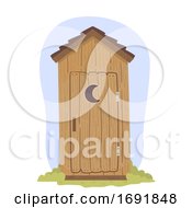 Poster, Art Print Of Outhouse Illustration