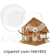 Mascot Cabin Speech Bubble Illustration